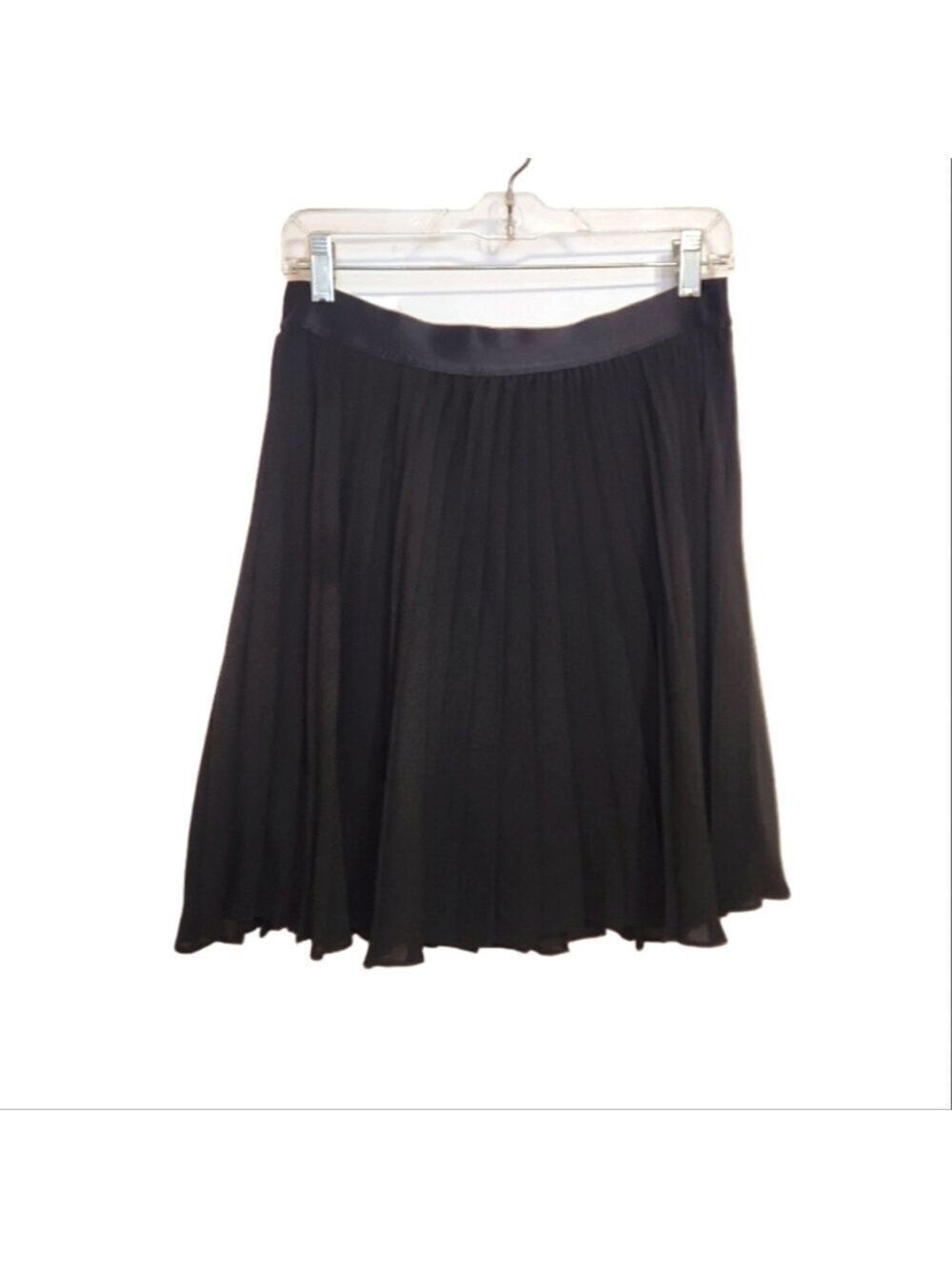 Express Black Pleated Flare Skater Mini Skirt Medium